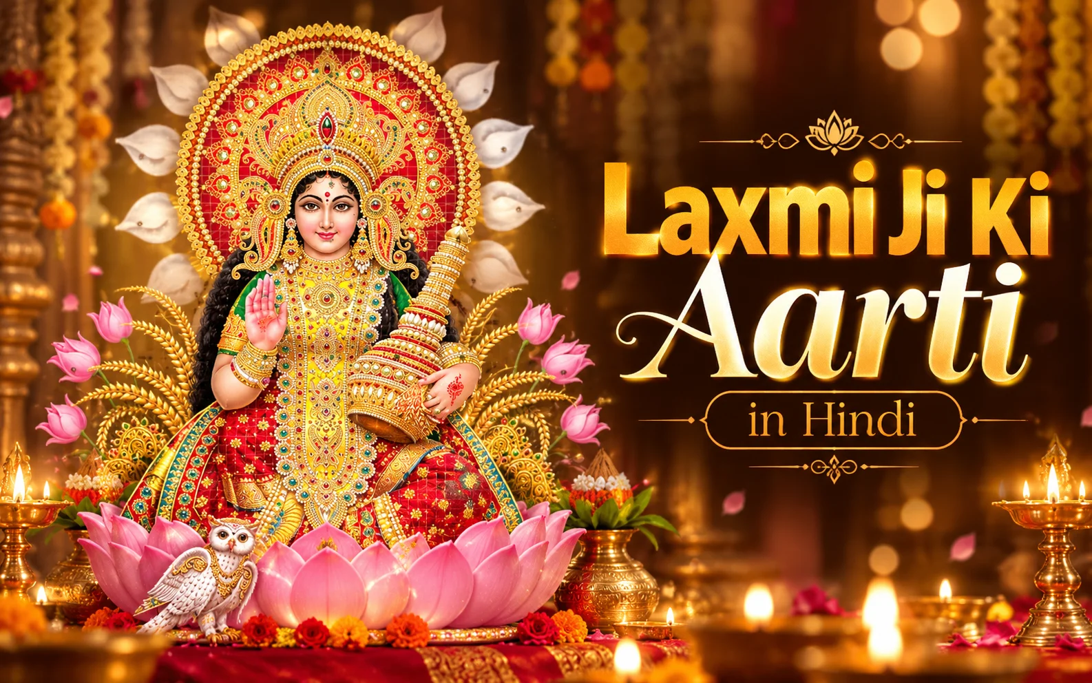 Lakshmi Ji Ki Aarti in Hindi: Om Jai Lakshmi Mata Lyrics